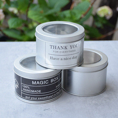 350ml Ice Cream Tin Cookie Containers Cylindrical OEM Aluminum Canister