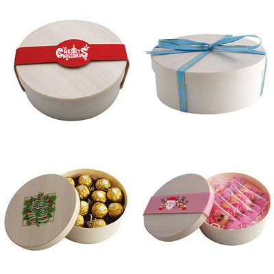 Brie Cheese Round Food Delivery Packaging 110mm To 165mm Poplar Wood Veneer