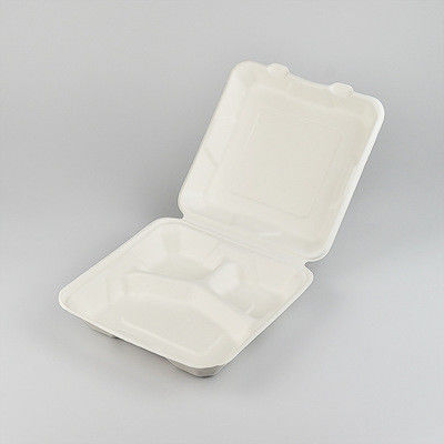 EN13432 90mm Height 1000ml Microwavable Container For Take Away
