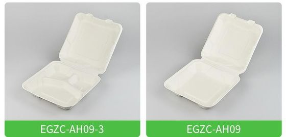 EN13432 90mm Height 1000ml Microwavable Container For Take Away